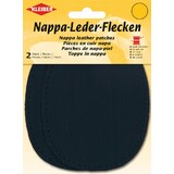 KLEIBER patch en cuir nappa, 125 x 100 mm, bleu fonc