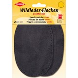 KLEIBER patch  coudre en daim, 155 x 100 mm, gris fonc