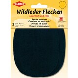 KLEIBER patch  coudre en daim, 125 x 100 mm, bleu fonc