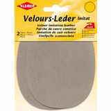 KLEIBER patch thermocollant en velours, ovale, beige