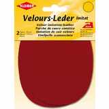 KLEIBER patch thermocollant en velours, ovale, rouge