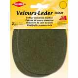 KLEIBER patch thermocollant en velours, ovale, olive