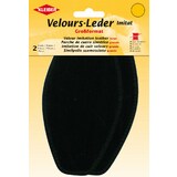 KLEIBER patch imitation cuir velours, 185x95 mm, noir