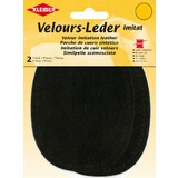 KLEIBER patch imitation cuir velours, 130x100 mm, brun fonc