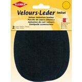 KLEIBER patch imitation cuir velours, 130x100 mm, bleu fonc