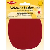 KLEIBER patch imitation cuir velours, 130x100 mm, rouge