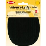 KLEIBER patch imitation cuir velours, 130x100 mm, noir