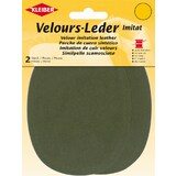 KLEIBER patch imitation cuir velours, 130x100 mm, olive