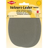 KLEIBER patch imitation cuir velours, 130x100 mm, taupe