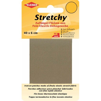KLEIBER Patch thermocollant lastique, 400 x 60 mm, beige