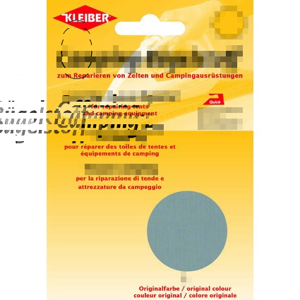KLEIBER Tissu thermocollant de camping, 340 x 120 mm, gris