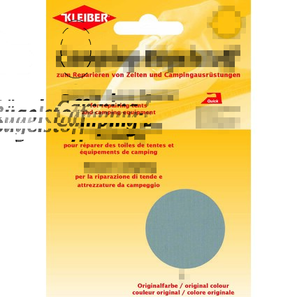 KLEIBER Tissu thermocollant de camping, 340 x 120 mm, gris