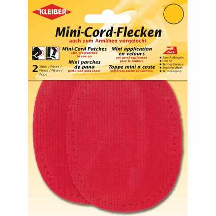 KLEIBER Mini patch thermocollant, fin velours ctel, rouge