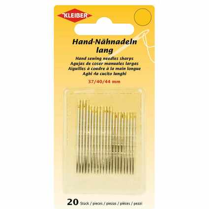 KLEIBER Set d'aiguilles  coudre  la main, 20 pices, long