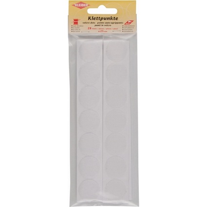 KLEIBER Pastilles auto-agrippantes, diamtre : 25 mm, blanc
