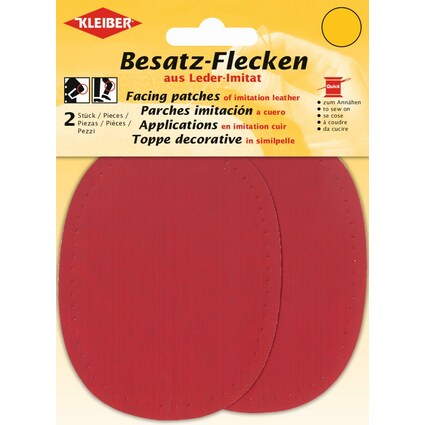 KLEIBER Patch  coudre ovale, 110 x 85 mm, rouge
