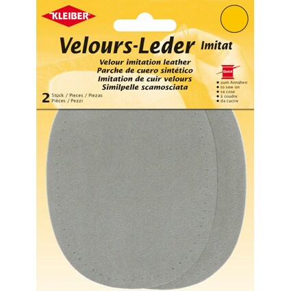 KLEIBER Patch imitation cuir velours, 130x100 mm, beige